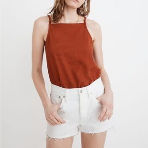 Madewell White Jean Shorts